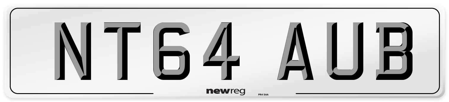 NT64 AUB Number Plate from New Reg